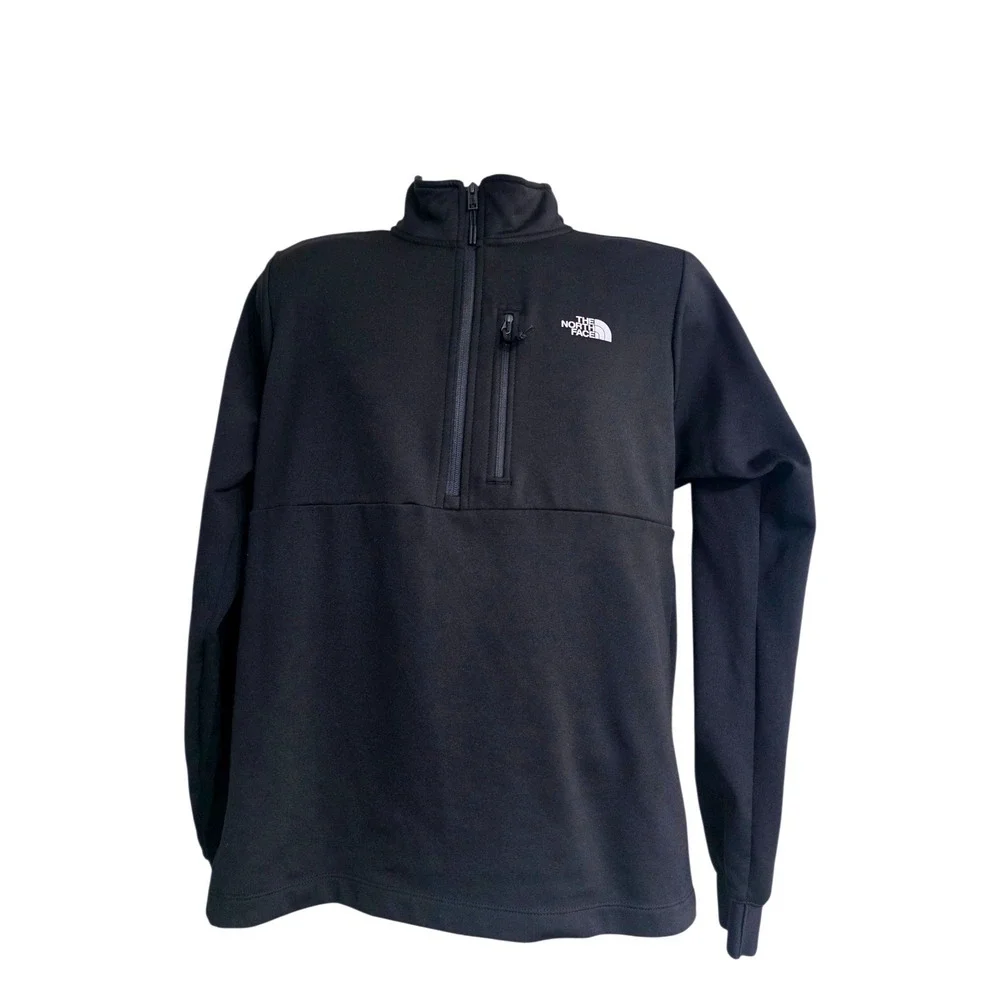 The North Face Mens Black Quarter Zip Pullover‎ Fleece Jacket Size Medium M